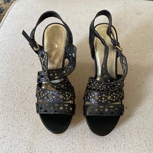 Black/Tan Wedges.  Brand Ivanka Trump.  Size 7